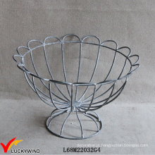 Francês, vintage, wirework, urna, decorativo, metal, fio, cesta